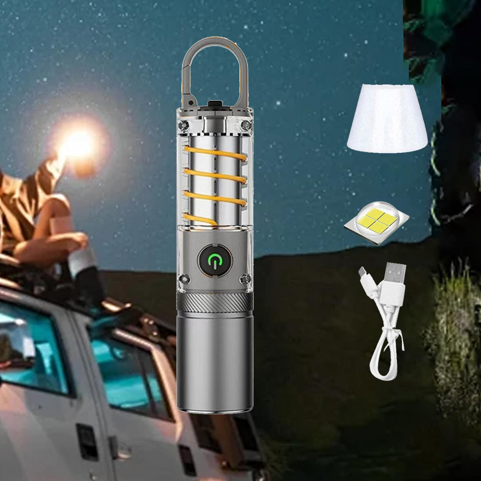 Светодиодный фонарик, портативный водонепроницаемый, масштабируемый, портативный фонарик для бега, походов